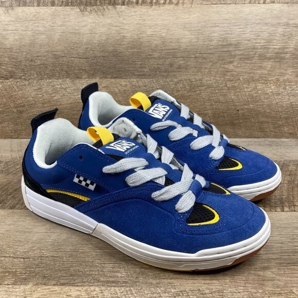 VANS Skate Mixxa Navy Blue Grey White Suede Mesh Mens 8.5 Womens 10 NEW - Picture 1 of 9